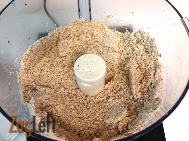 Almond powder in food processor