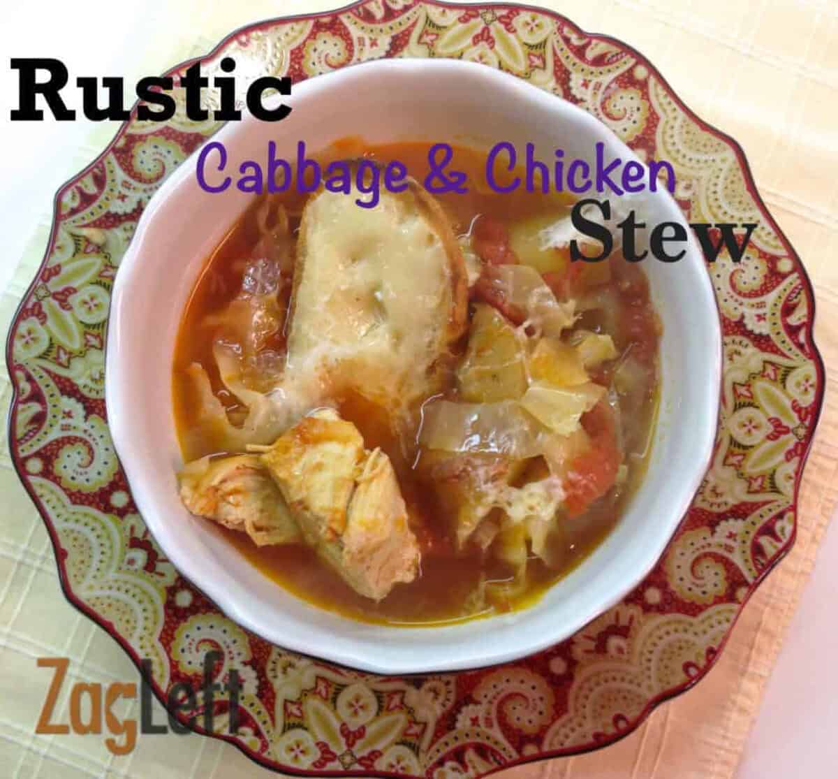 a) Rustic Cabbage and Chicken Stew from Zagleft