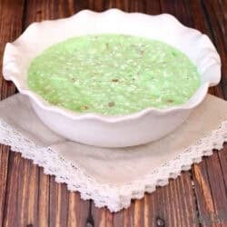 Pineapple Lime Jello Salad in a large bowl