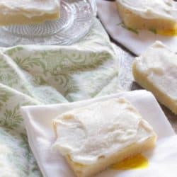 sugar cookie bars on napkin.